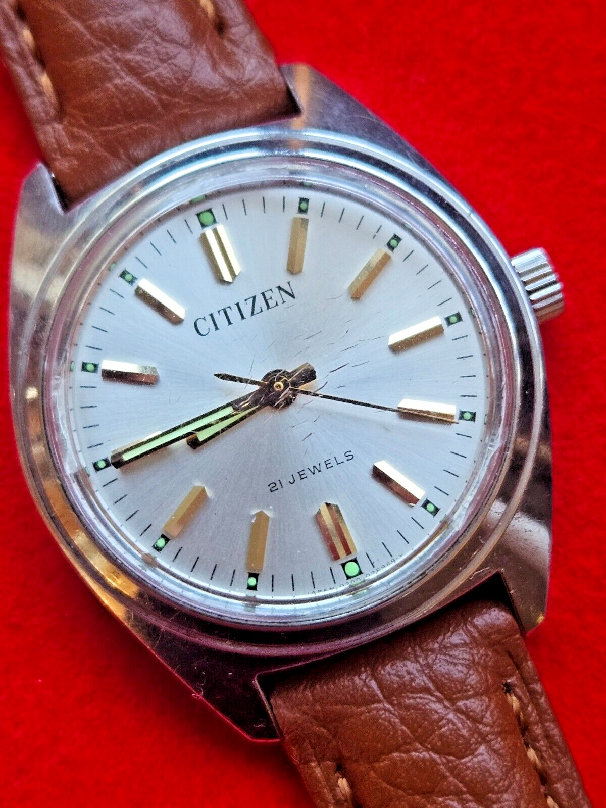 Vintage Citizen Automatic Womens Watch Silver Case Leather Strap - Fully Working - Jake's Curated Vintage