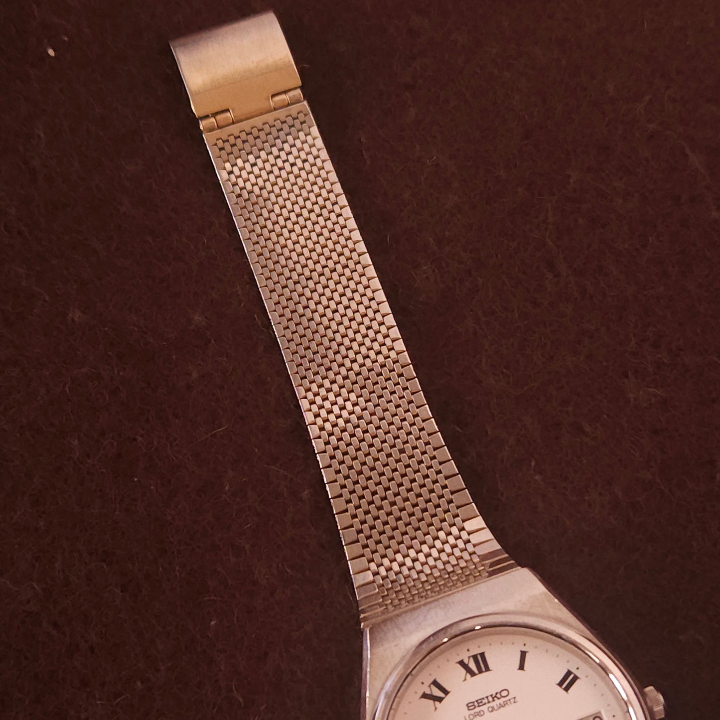 Vintage Seiko Lord Quartz Roman Numerals Mens Watch - 8242-6000 - Made 1980 - Jake's Curated Vintage