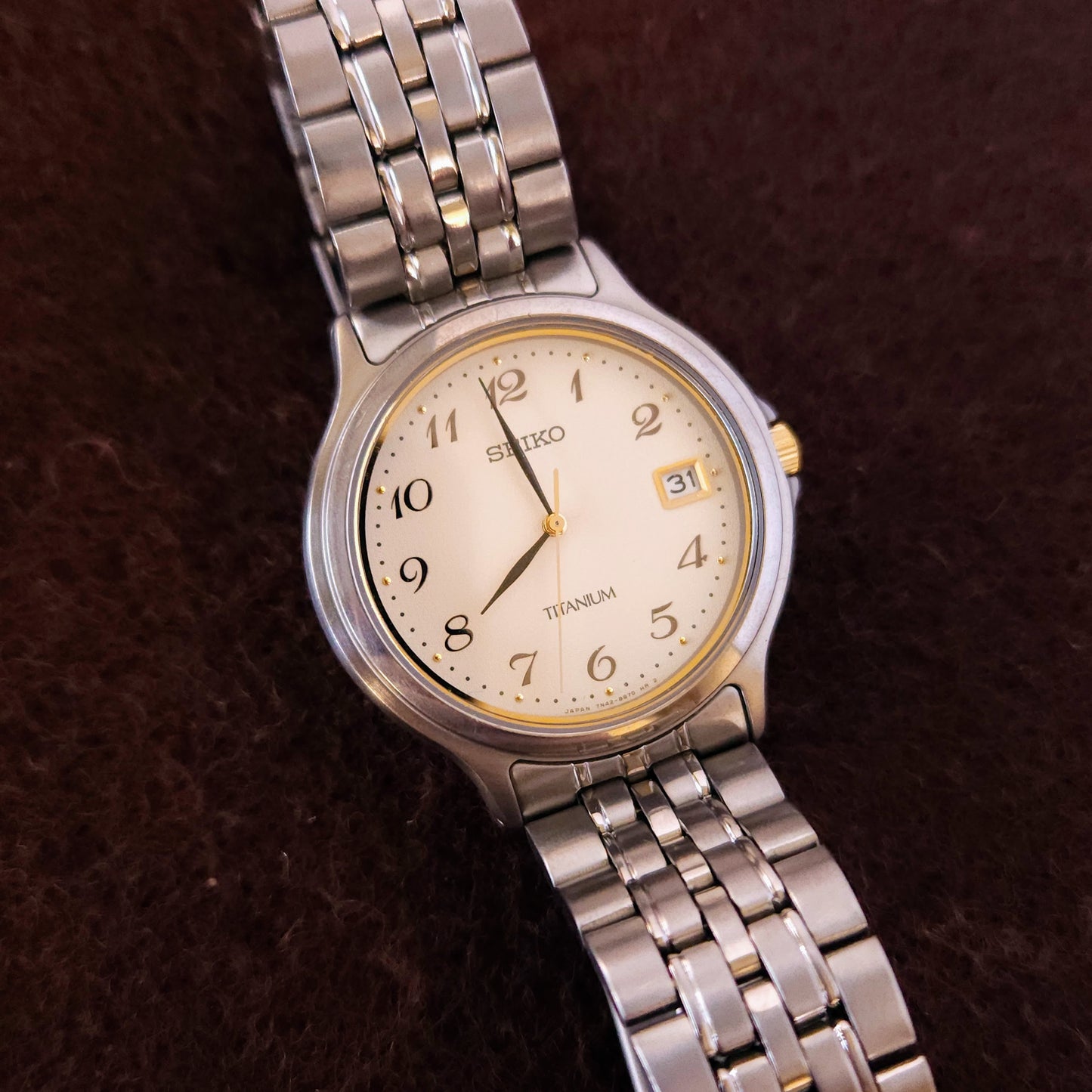 Neo-Vintage Seiko Titanium Breguet Numeral Mens Watch - 7N42-8A60 - Made 1999 - Jake's Curated Vintage