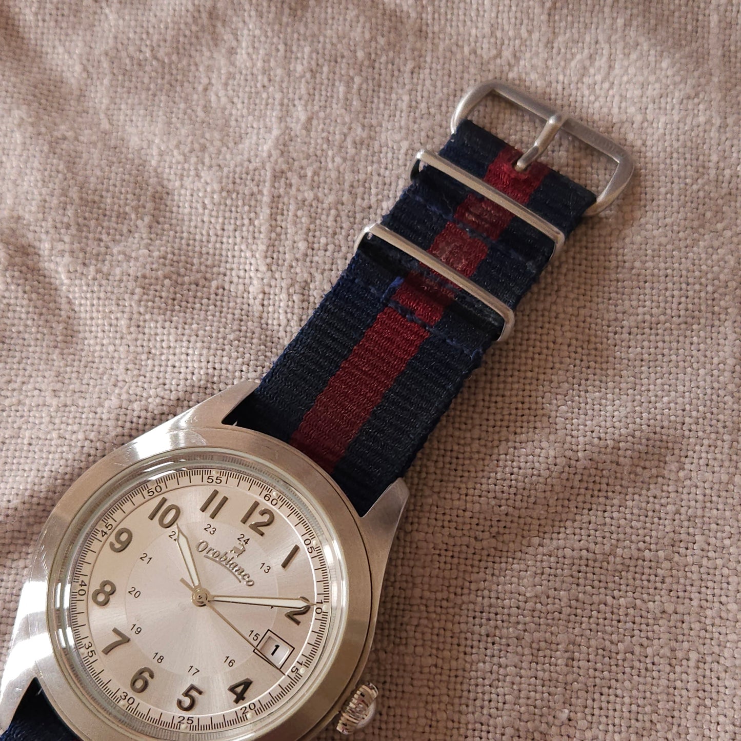 Neo-Vintage Orobianco Field Watch - Sunburst Silver Dial - Onion Crown - 1996