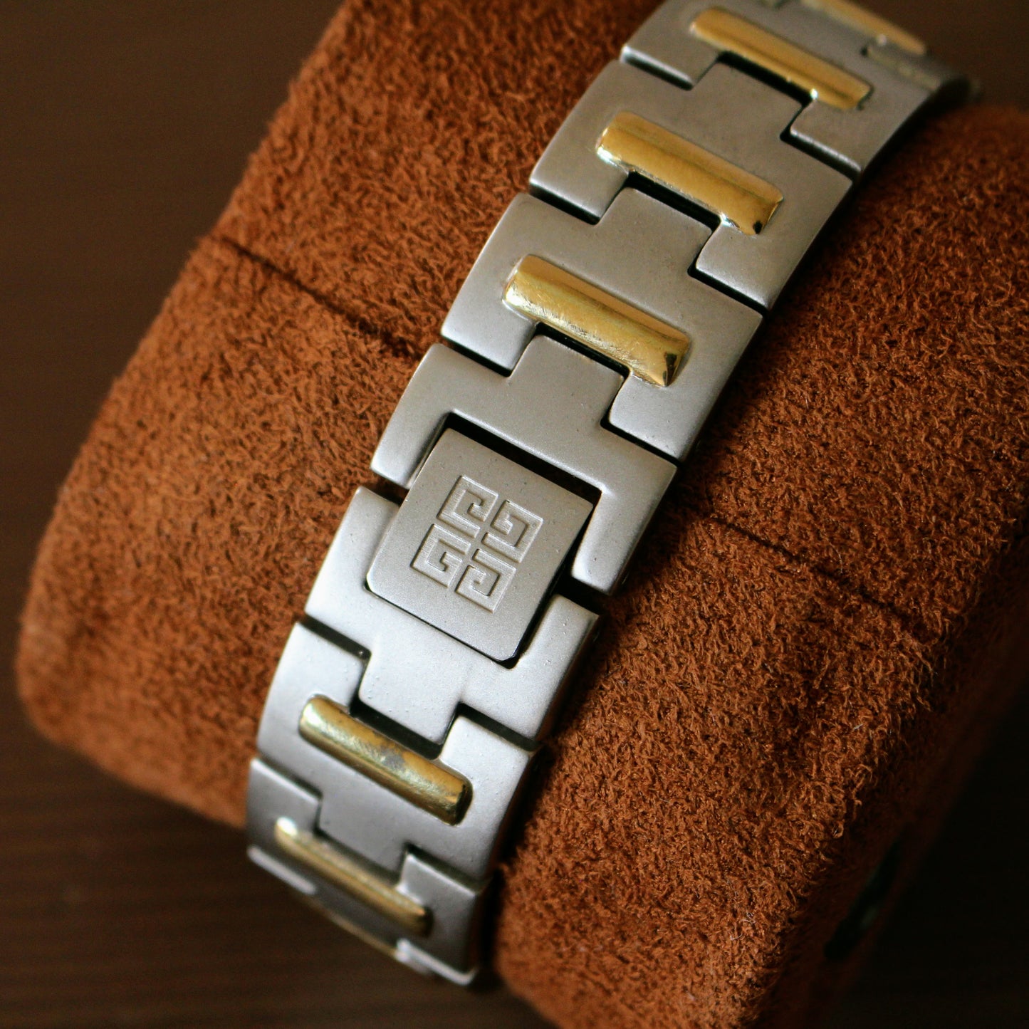 Vintage Givenchy Womens Ladies Two Tone Square Swiss Tank Style Watch - 1990s