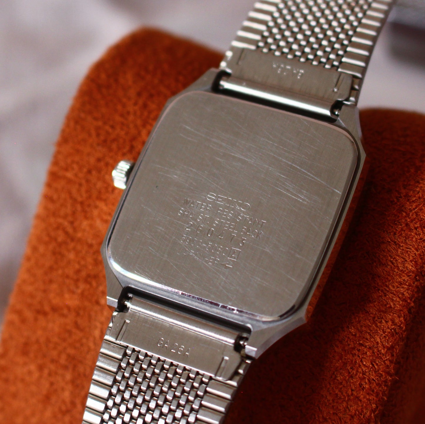 Seiko Seagull Quartz Ceramic Day-Date Square Mens Watch – 5933-5080 – 1992