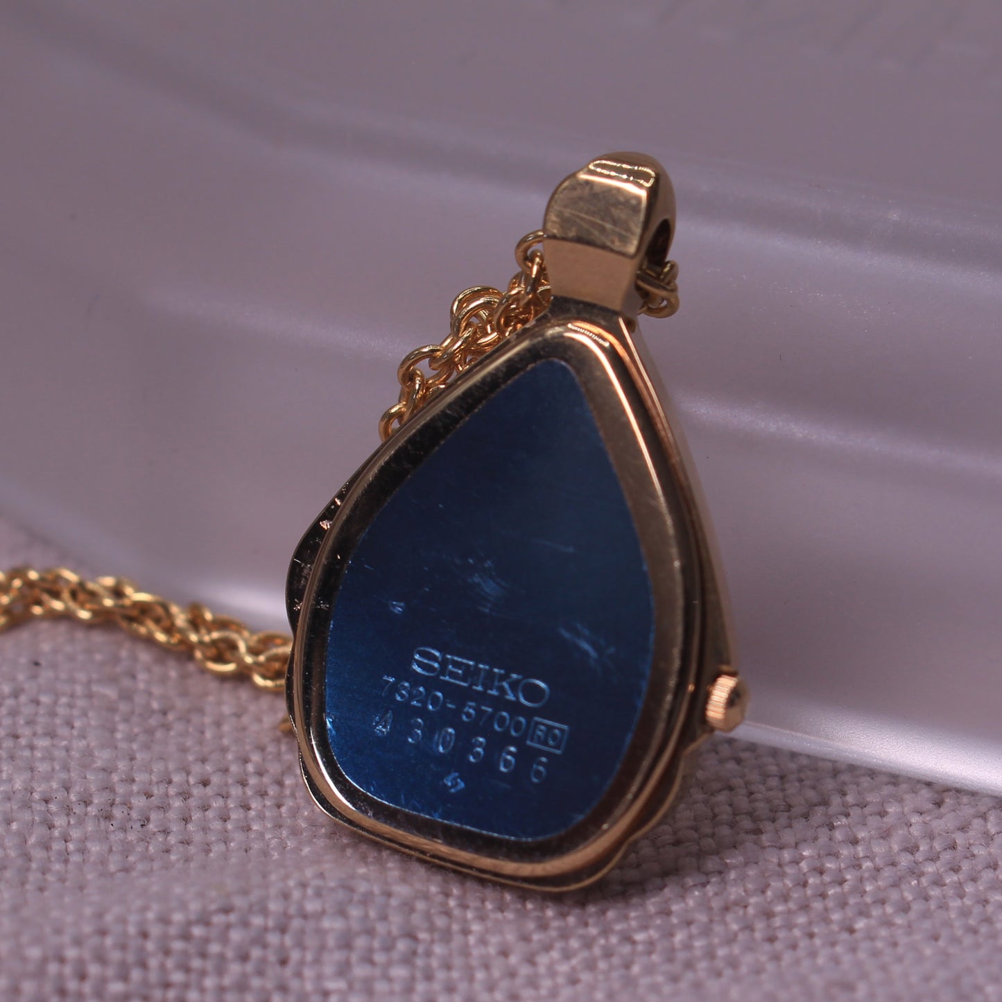 Vintage Seiko Teardrop Pendant Watch Gold - Fully Working! - 1984