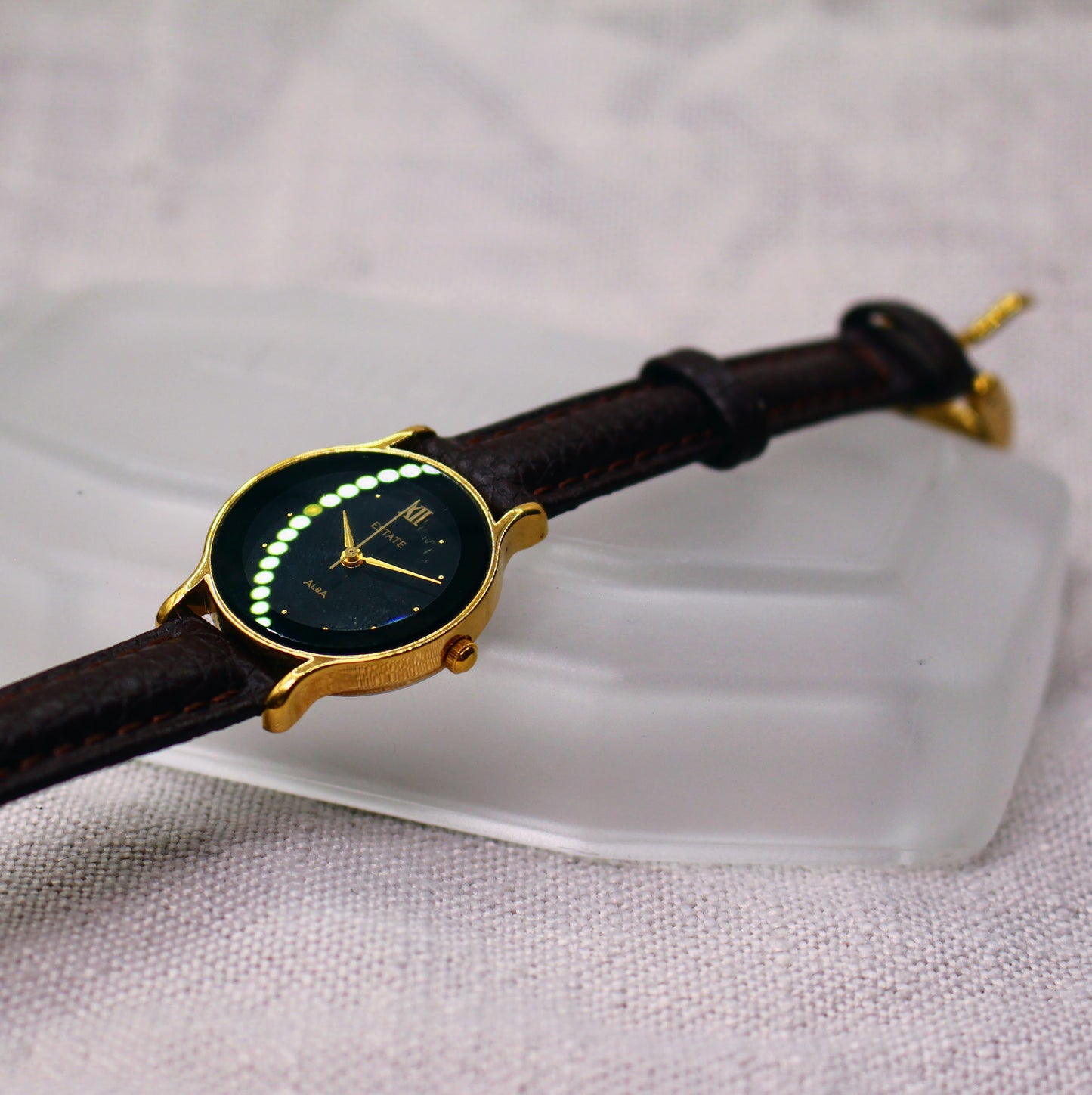 Vintage Alba Estate Womens Black Dress Watch - V701-1M50 - 1990s