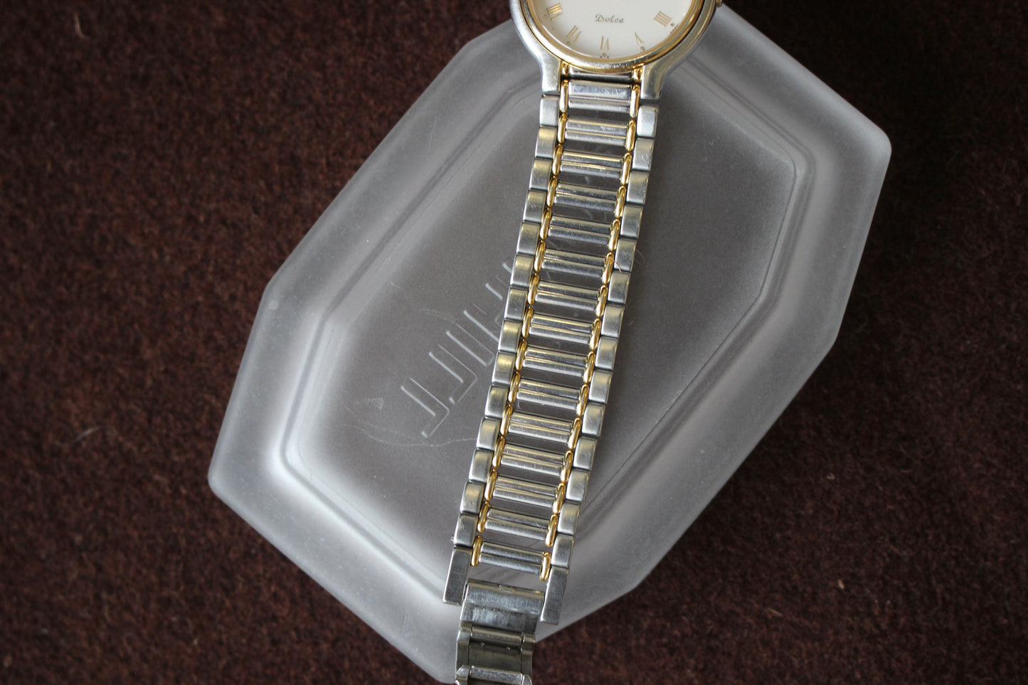 Vintage Seiko Dolce Two Tone Women's Dress Watch - 7741-6050 - Made 1990