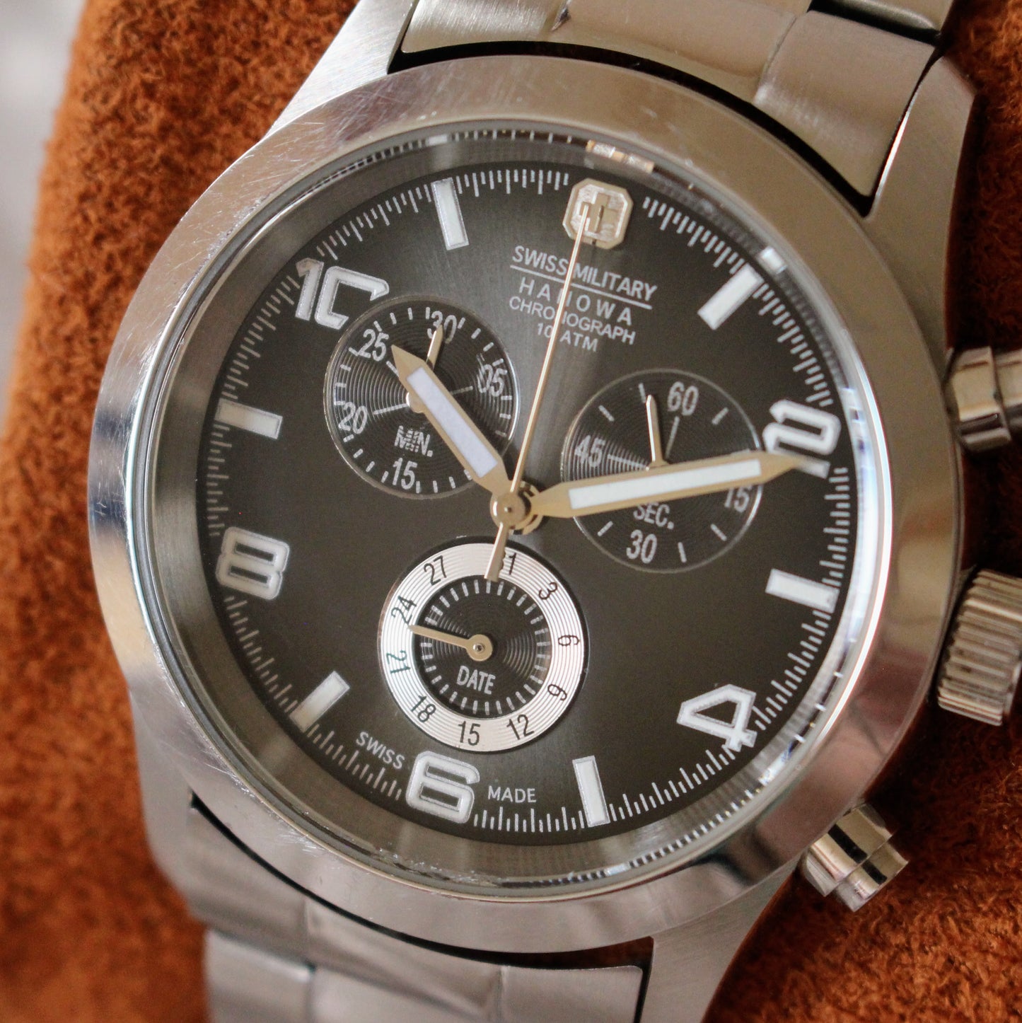 Swiss Military Hanowa Chrono Watch Swiss Made Chronograph Good Condition