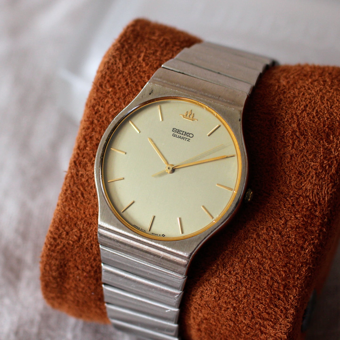 Seiko Galaxy Two-tone Watch 1988 Quartz 5Y31 Vintage Steel Great Condition
