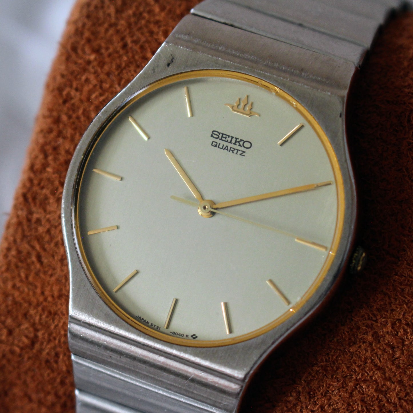 Seiko Galaxy Two-tone Watch 1988 Quartz 5Y31 Vintage Steel Great Condition
