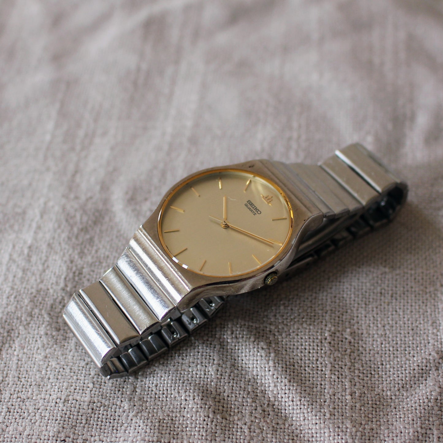Seiko Galaxy Two-tone Watch 1988 Quartz 5Y31 Vintage Steel Great Condition