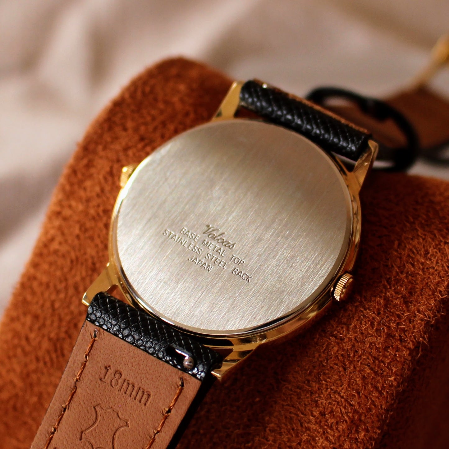 Vintage Volcas Dual Time Quartz Watch 80s Two Clocks Gold Tone Great Cond