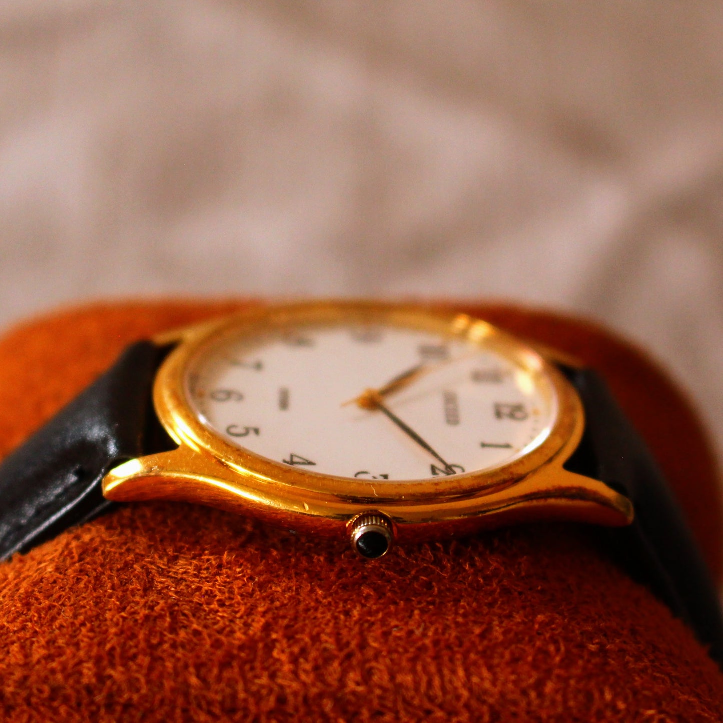 Citizen Exceed Dress Watch 1987 Quartz Gold Tone Great Cond