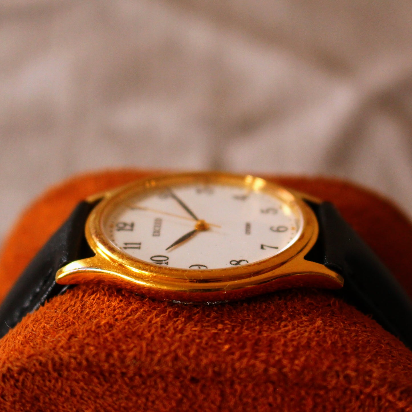 Citizen Exceed Dress Watch 1987 Quartz Gold Tone Great Cond