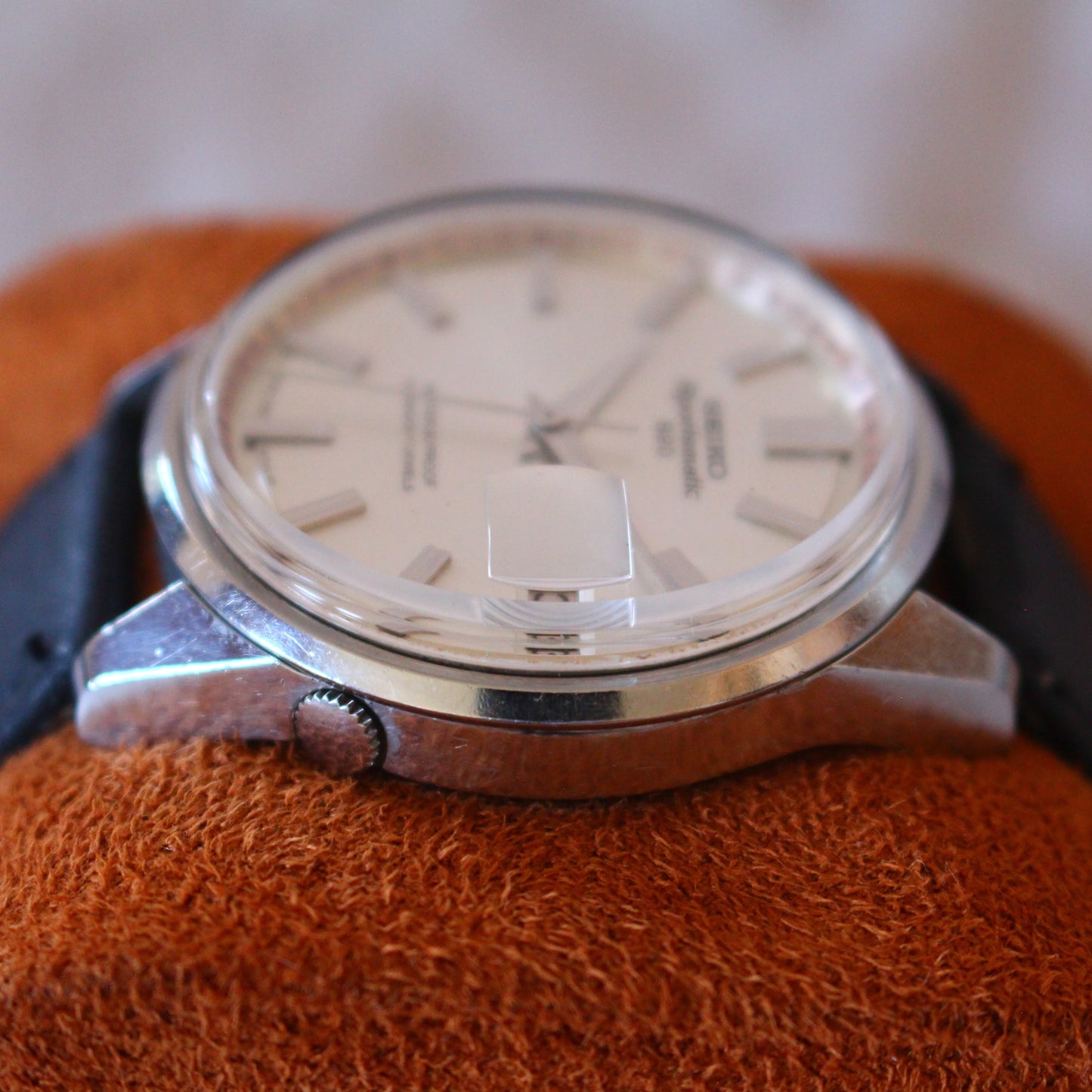 Vintage Seiko Sportsmatic Automatic Watch Silver Dial - 7625-8070 - Oct. 1966