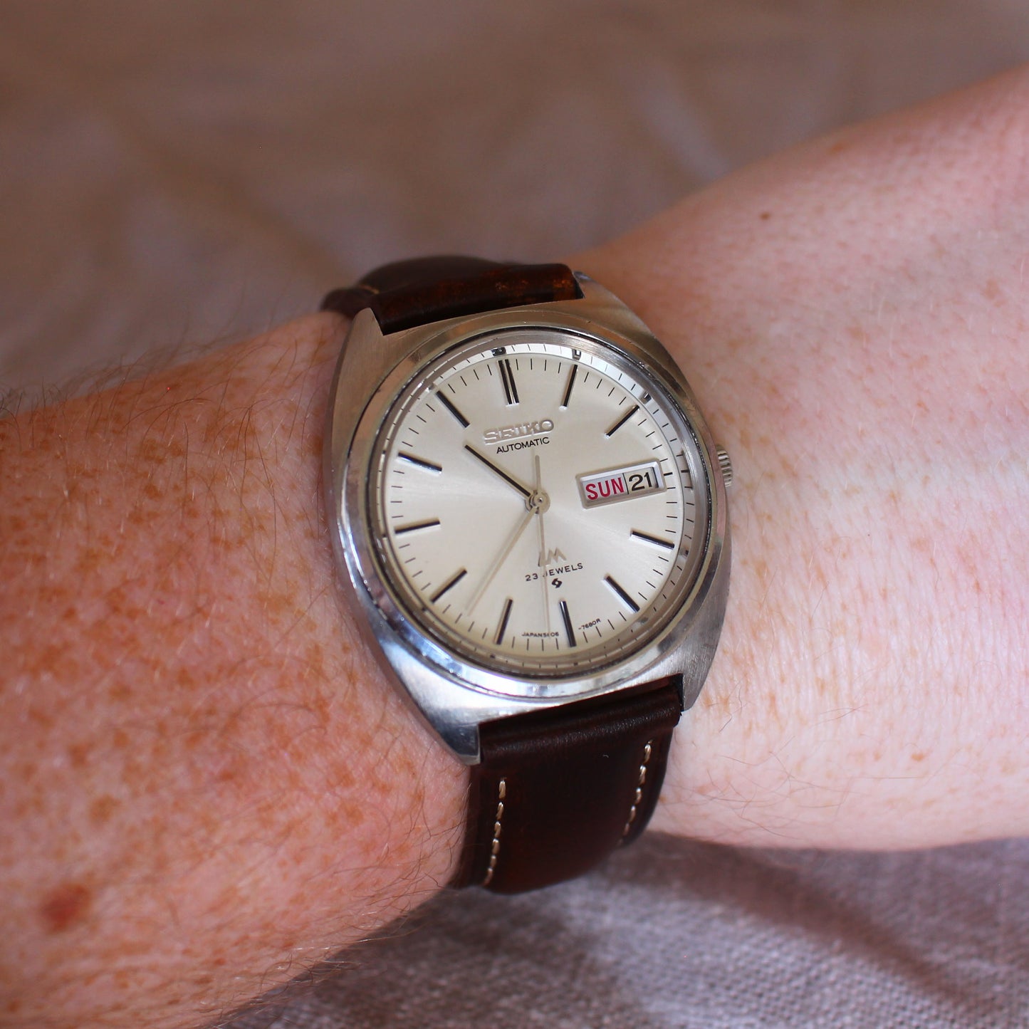 Vintage Seiko Lord Matic LM Automatic Stainless JDM Watch - 1971 - 5606-7140