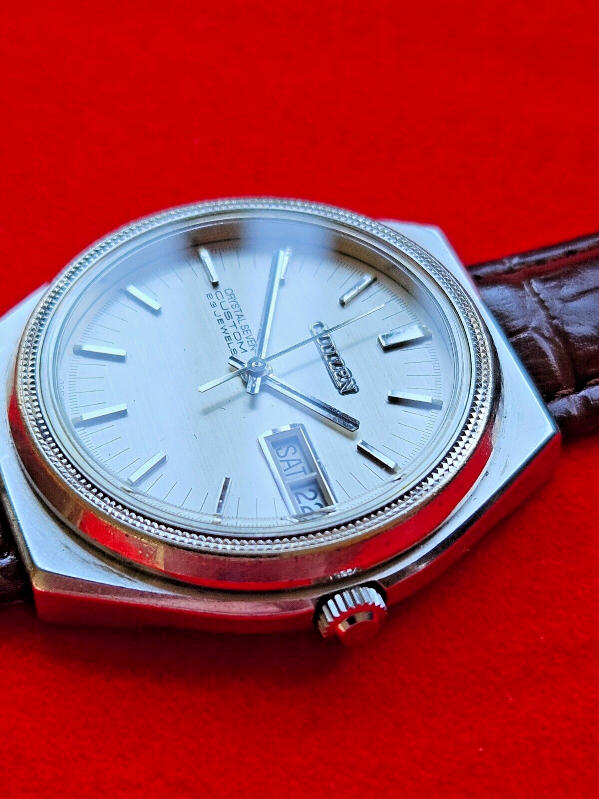 Vintage Citizen 'Crystal Seven' Silver Automatic Watch - Fully Working - Jake's Curated Vintage 