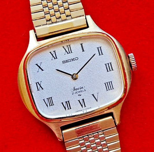 Vintage 70s Seiko 'Socie' Womens Manual Wind Womens Watch - Fully Working - Jake's Curated Vintage 