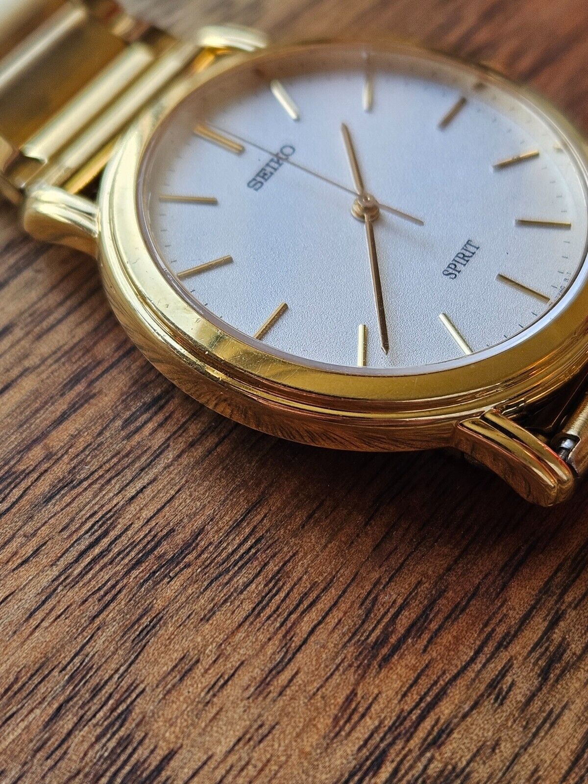 Seiko Spirit Gold Quartz Dress Watch with Metal Band - 7N01-7080 - Jake's Curated Vintage 