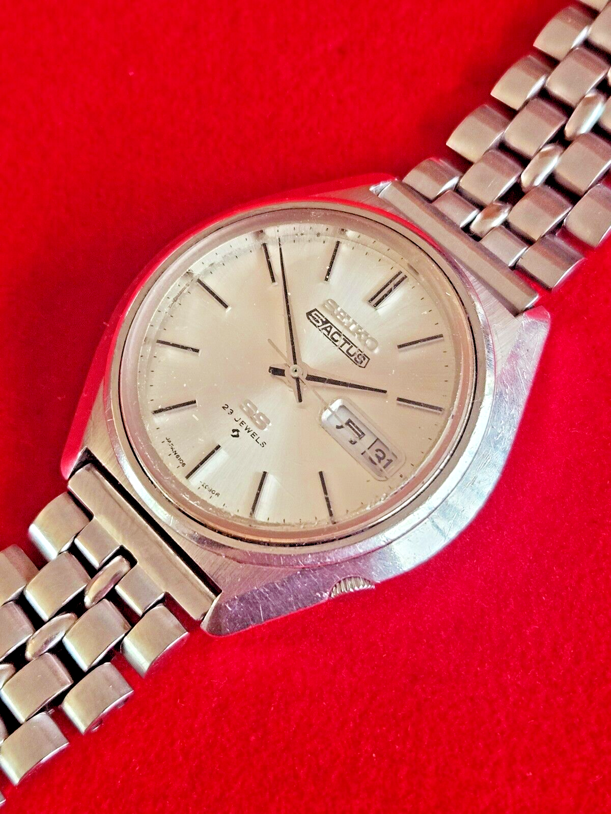 Vintage Seiko 5 Actus SS Mechanical Mens Watch - 6106-7580 - Fully Working - Jake's Curated Vintage 