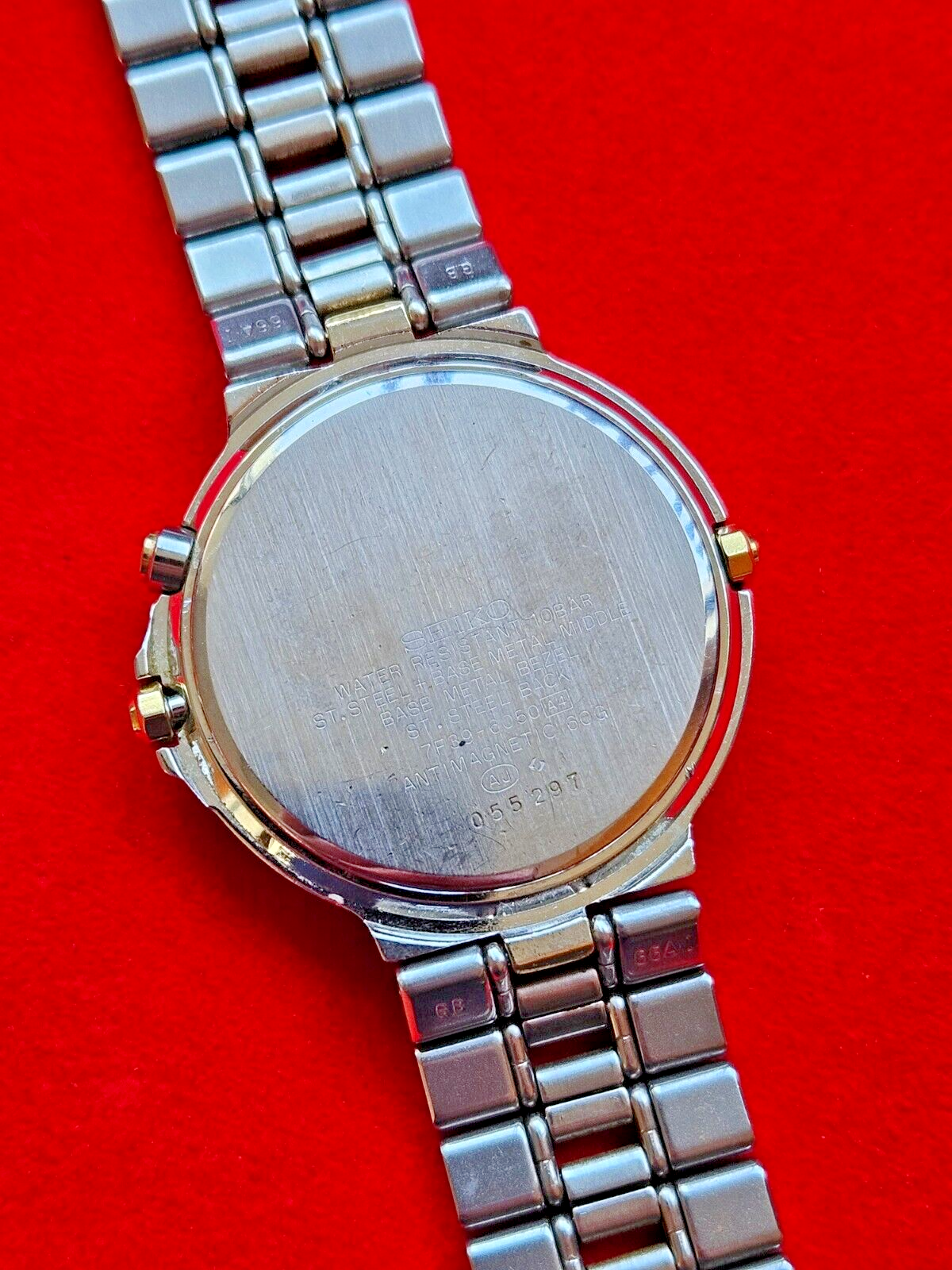 Vintage Seiko Cadet Moonphase Mens Watch - 7F39-6050 - Fully Working - Jake's Curated Vintage 