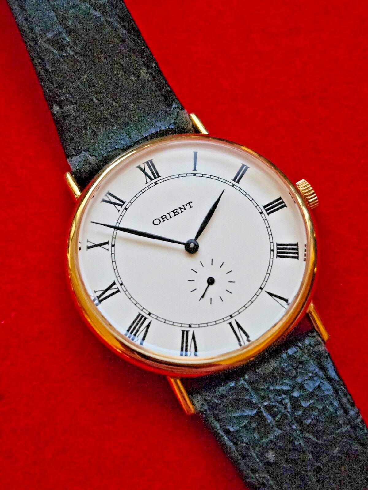 Vintage 60s Orient Gold Plated Mens Dress Watch - Manual Wind Movement - Jake's Curated Vintage 