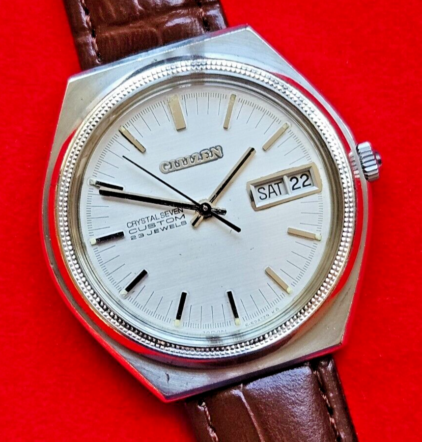 Vintage Citizen 'Crystal Seven' Silver Automatic Watch - Fully Working - Jake's Curated Vintage 