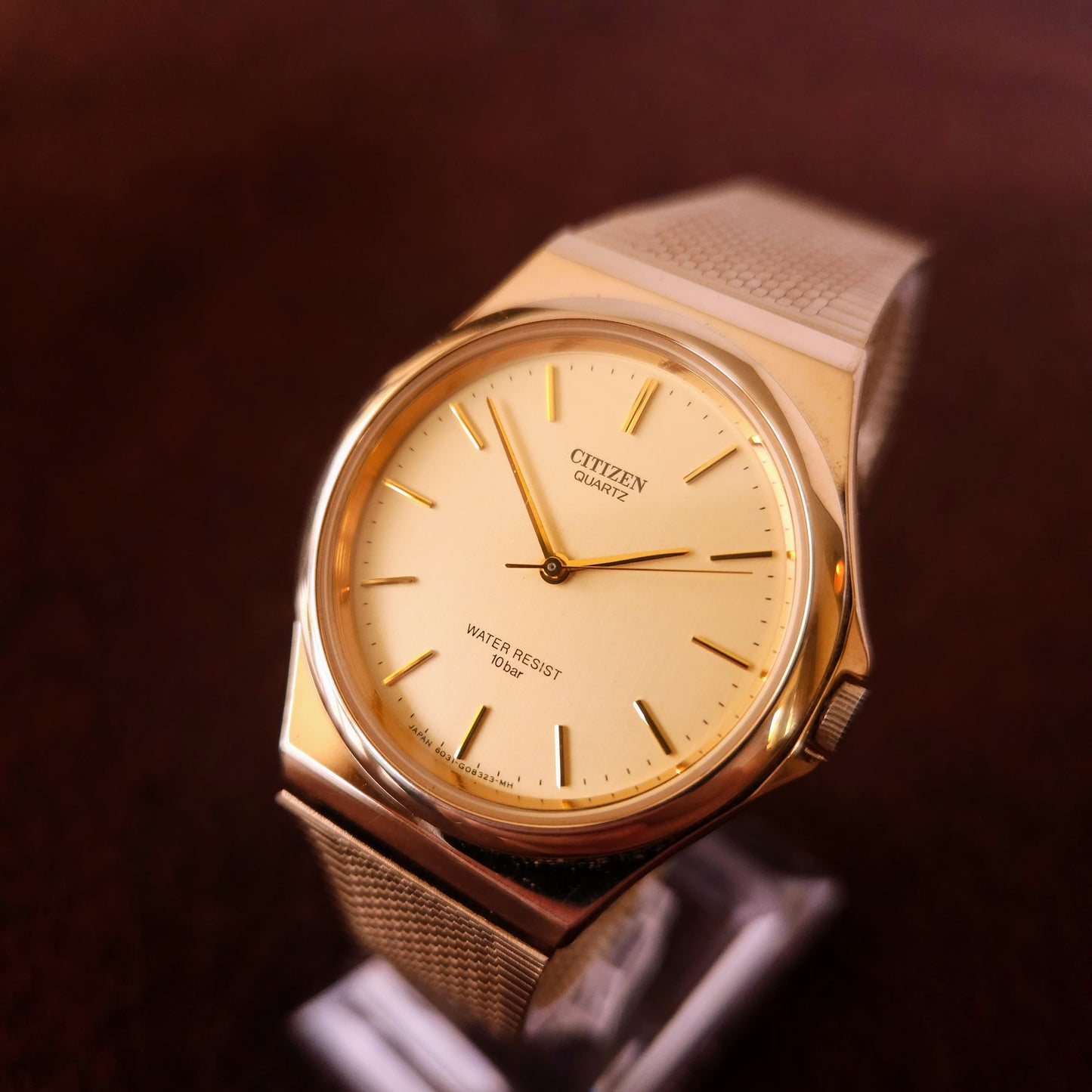 Vintage Citizen Gold Brushed Dial Mens Watch