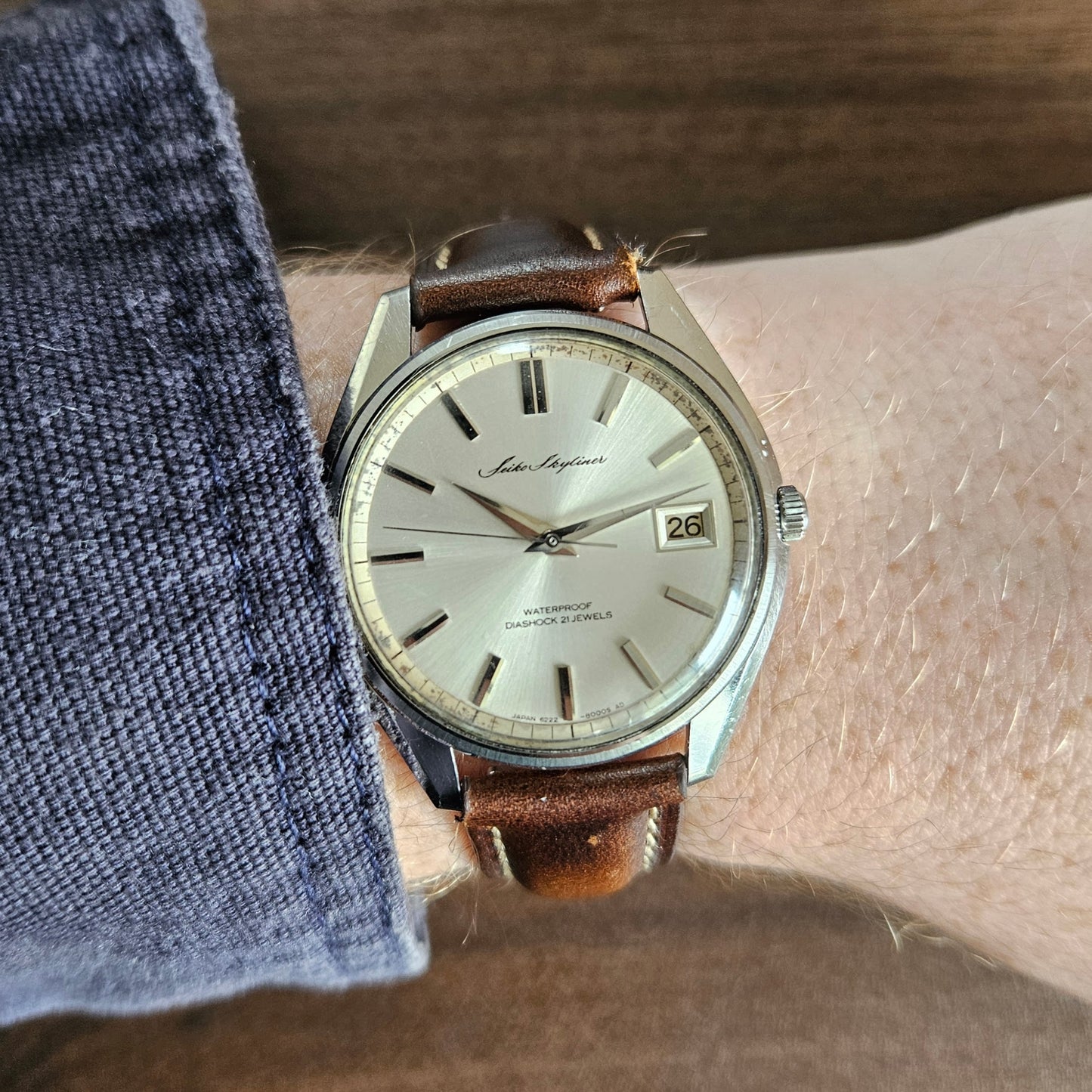 Vintage Seiko Skyliner Manual Wind Mens Watch - 6222-8000 - 1967