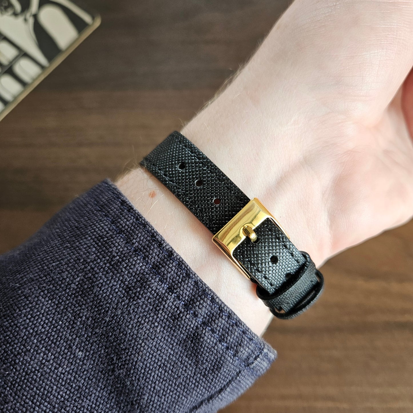 Retro Seiko Spirit JDM Tank Mens Gold Rectangular Dress Watch - 7N01-5060 - 2001