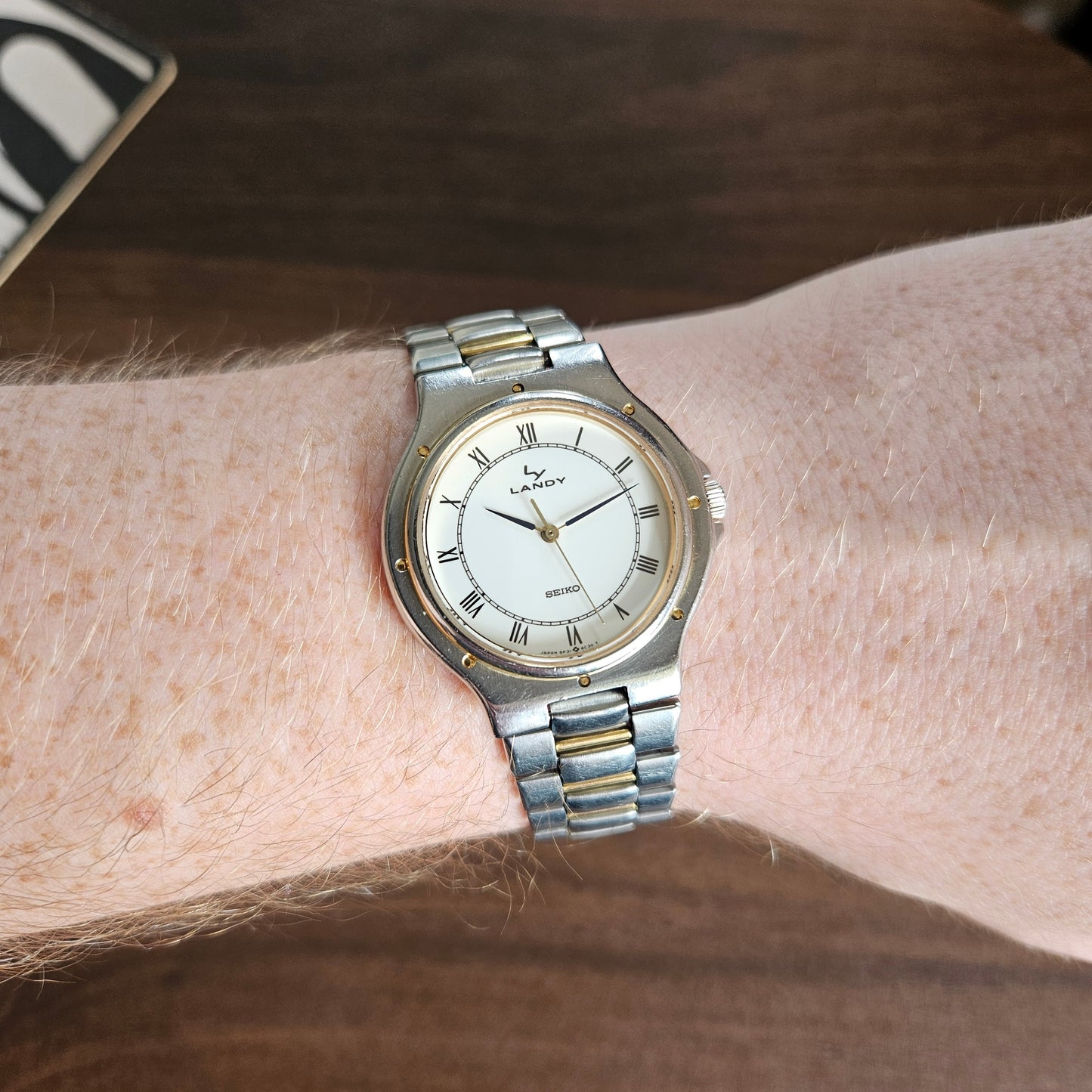 Vintage Seiko Landy Roman Dial Dress Watch - Two Tone - 5P31-6B00 - 1987
