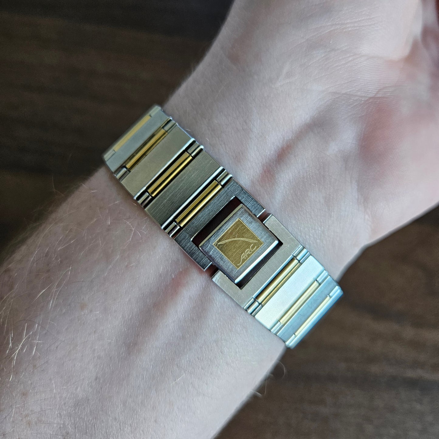 Vintage Seiko Arc Tank Mens Watch Rectangular - 7320-6360 - 1985