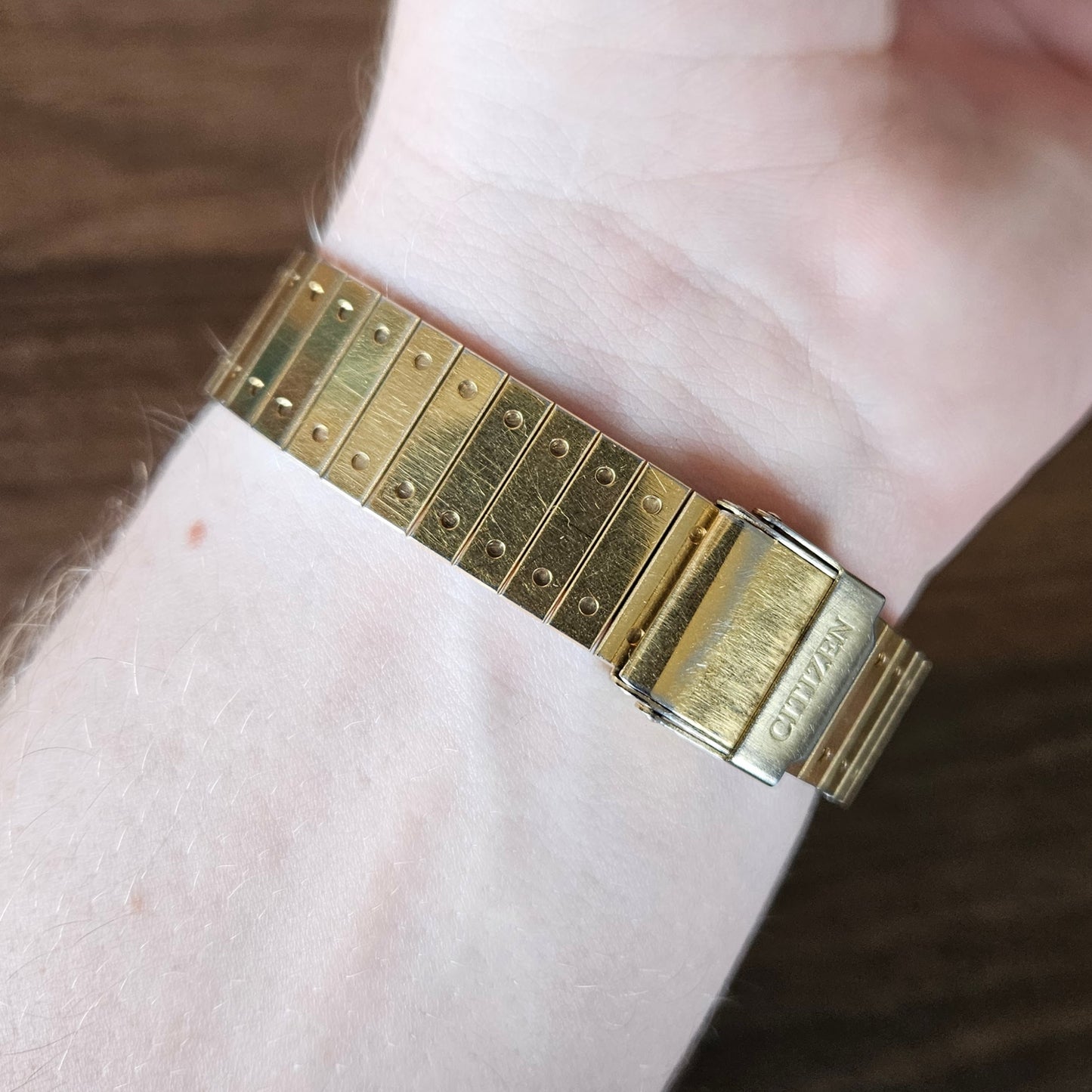 Vintage Citizen Ana-Digi Mens Quartz Watch - Gold - 1980s