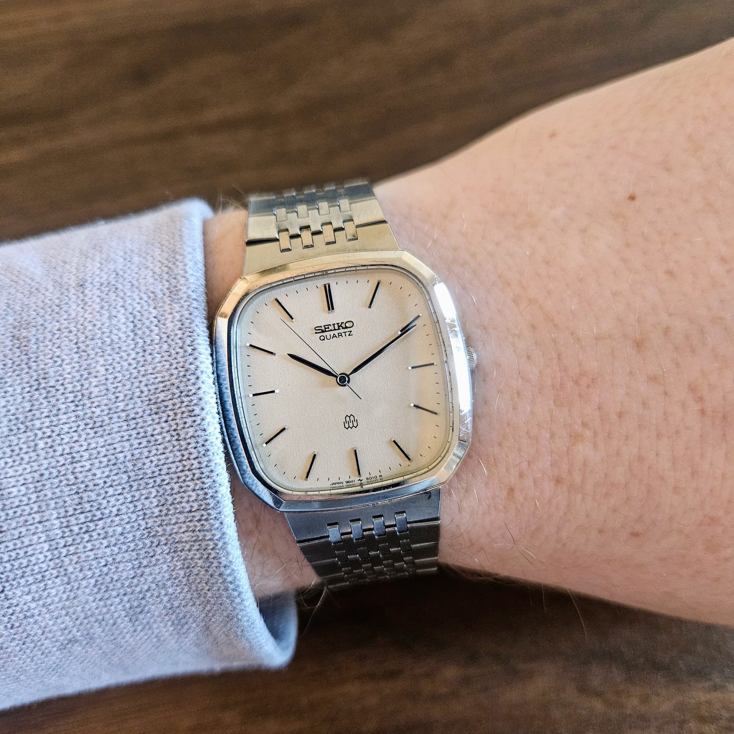 Rare Seiko Twin Quartz Cushion Dress Watch - 9641-5010 - 1980