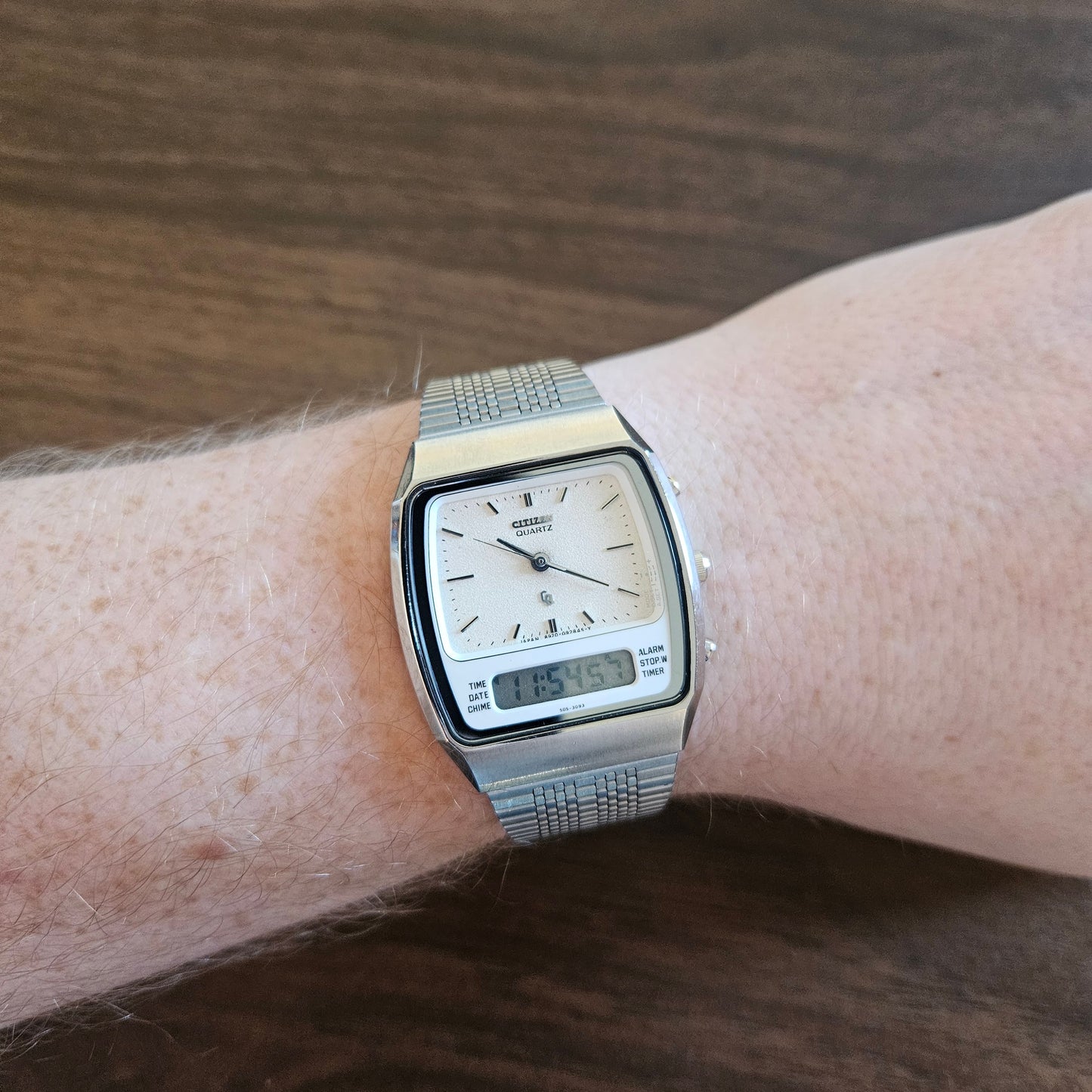 Vintage Citizen Ana-Digi Quartz Mens Watch - 1980s