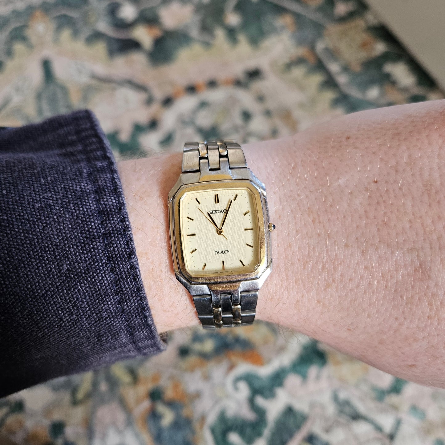 Vintage Seiko Dolce Two-Tone Mens Dress Watch - 8J41-5020 - 1998
