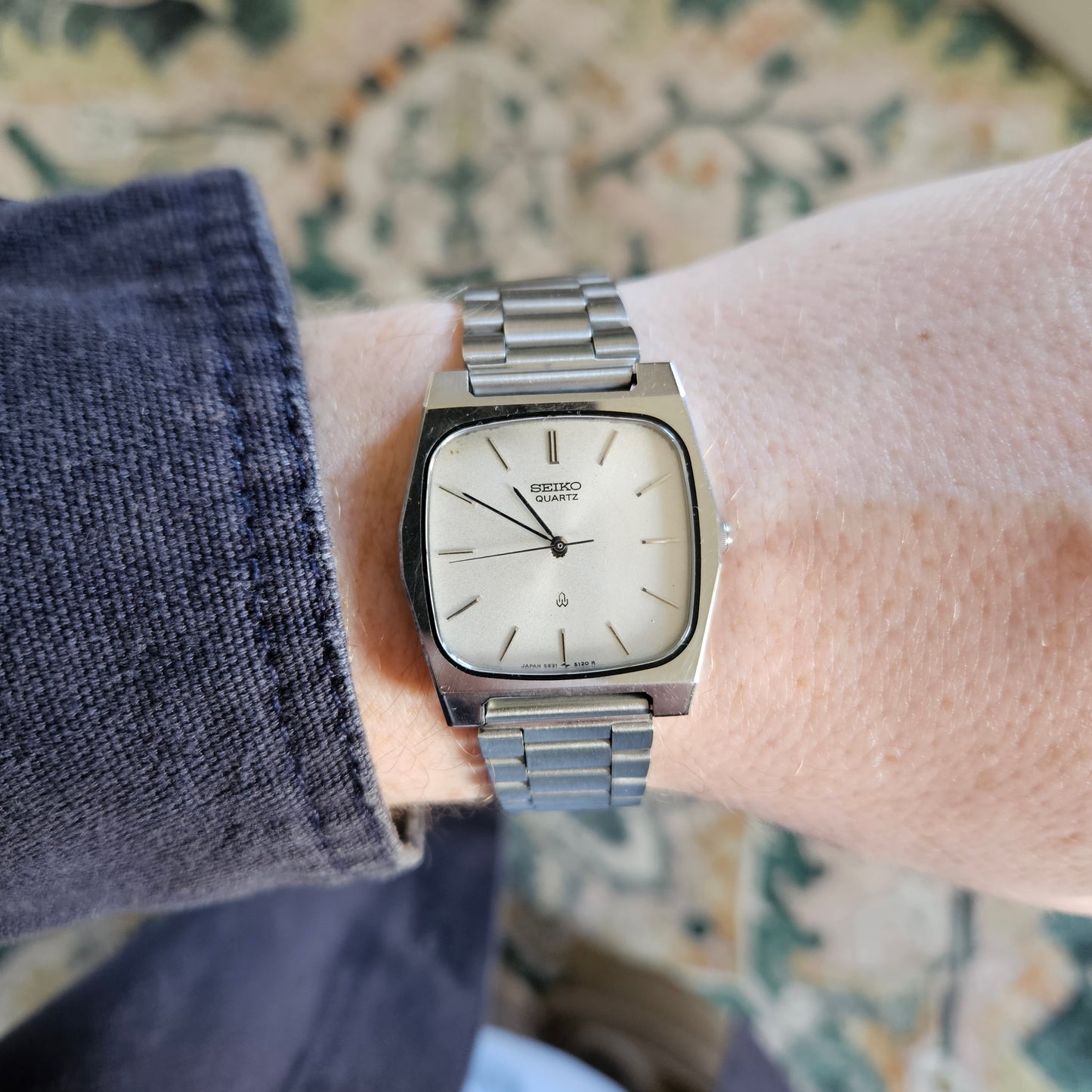 Vintage Seiko Quartz Cushion Mens Dress Watch - 5931-5140 - 1979
