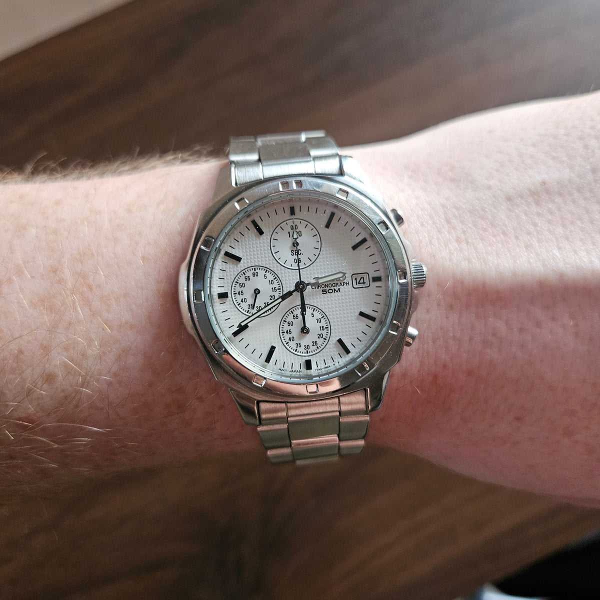 Neo-Vintage Seiko Chronograph 50M Mens Watch - 7T92-0CA0 - 1996
