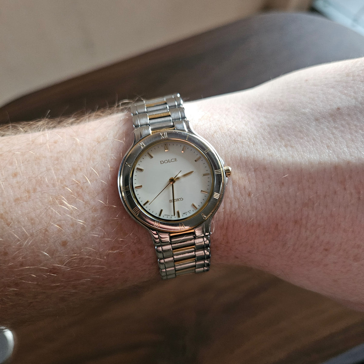 Neo-Vintage Seiko Dolce Two-Tone Mens Dress Watch - 5E31-6B80 - 1991