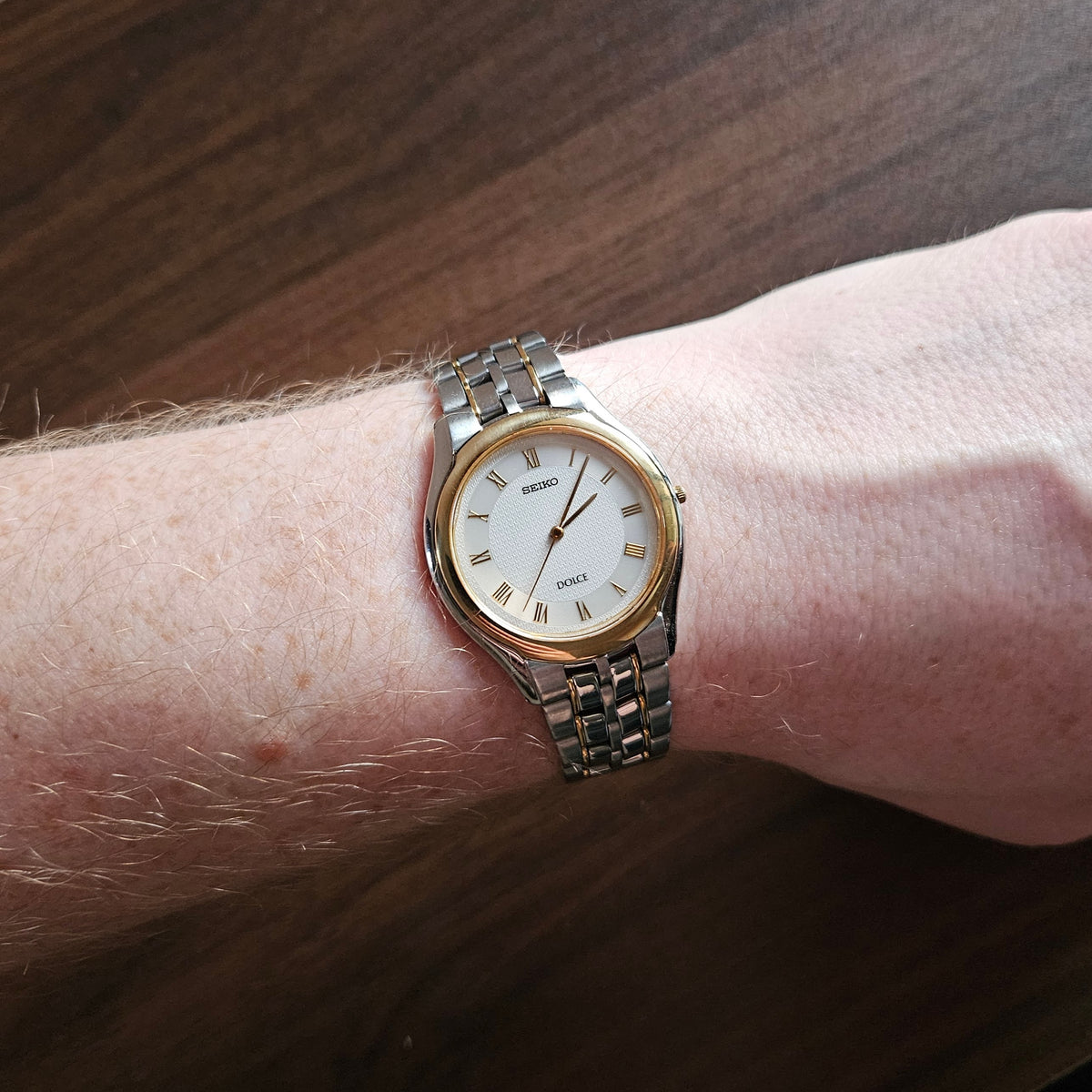 Vintage Seiko Dolce Roman Numeral Mens Dress Watch - 8J41-6030 - 1989