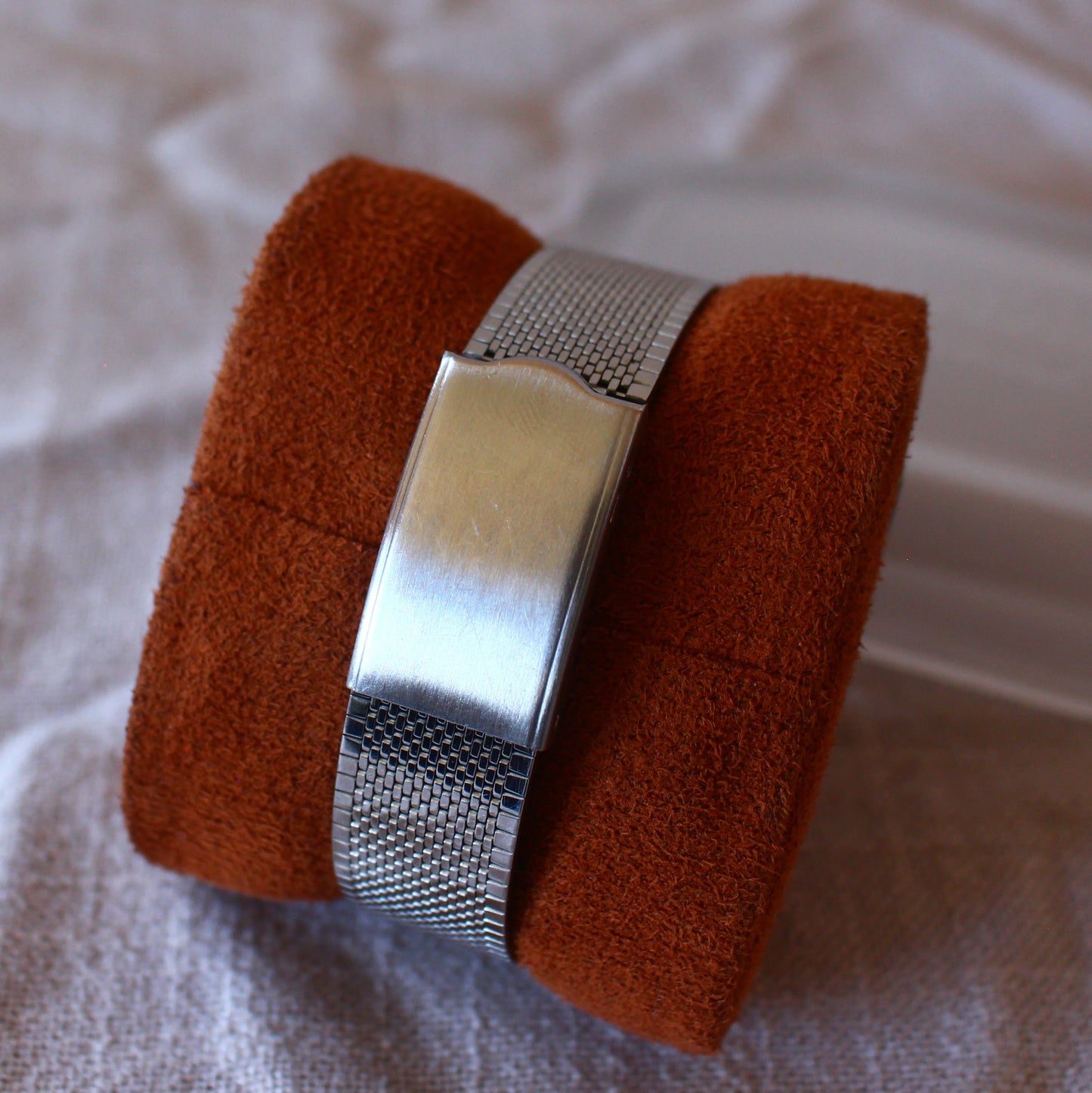 Vintage Orient Textured Blue Dial Automatic Cushion Case - Y469121-4A - 1970s