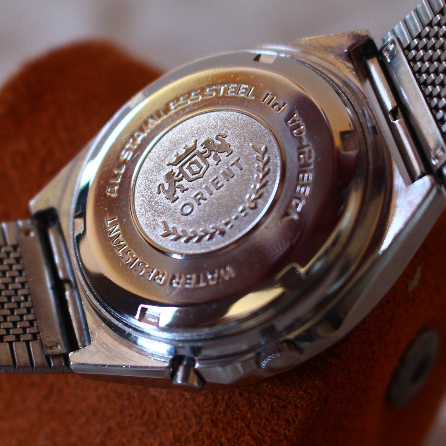 Vintage Orient Textured Blue Dial Automatic Cushion Case - Y469121-4A - 1970s