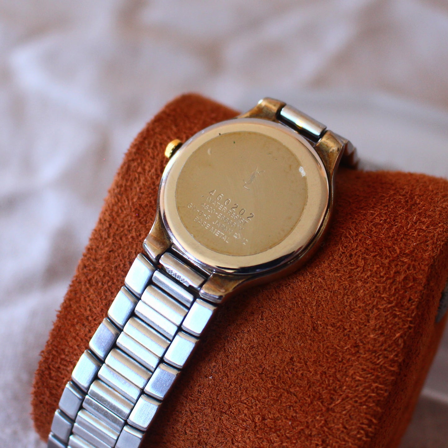 Neo-Vintage YSL Two Tone Black Roman Dial Quartz Womens Dress Watch - 1990s