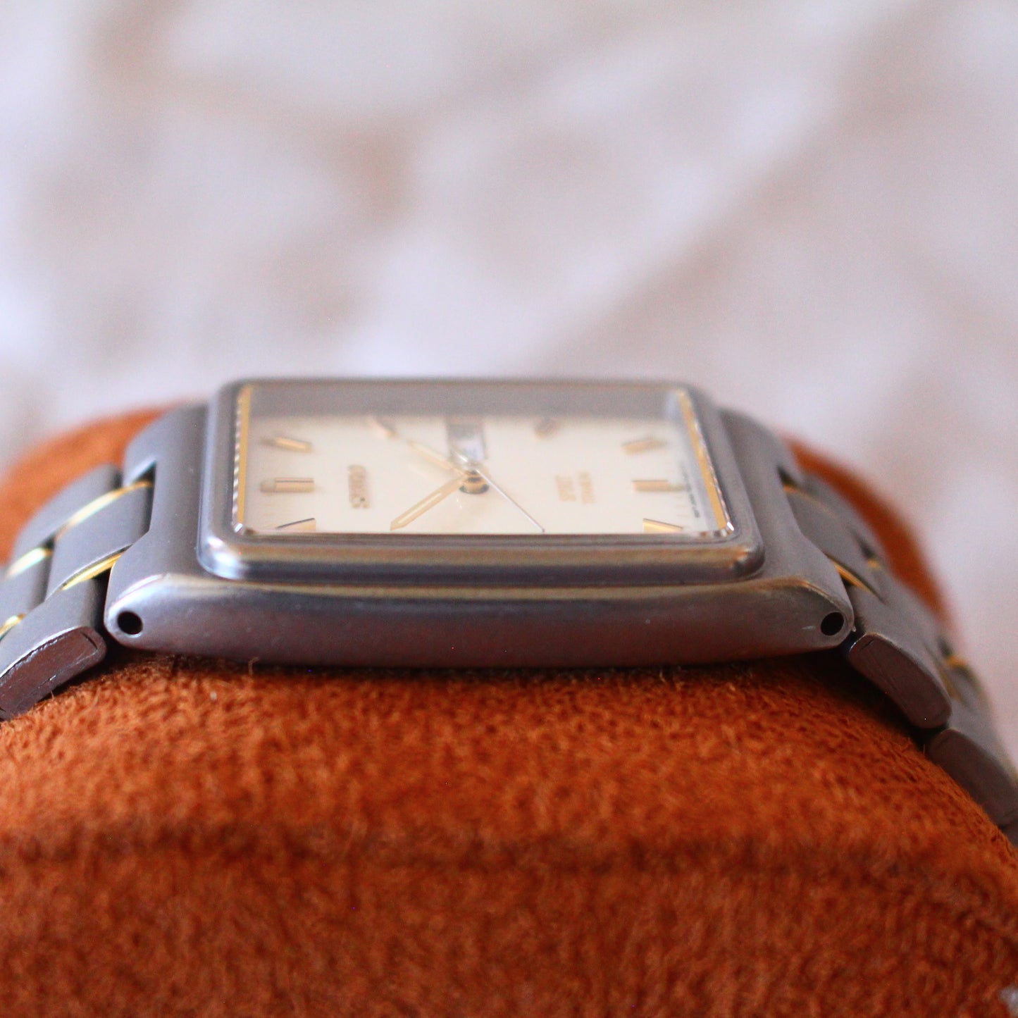 Vintage Seiko Spirit Titanium Watch - Patterned Dial Tank - 7N33-5A30 - 1996