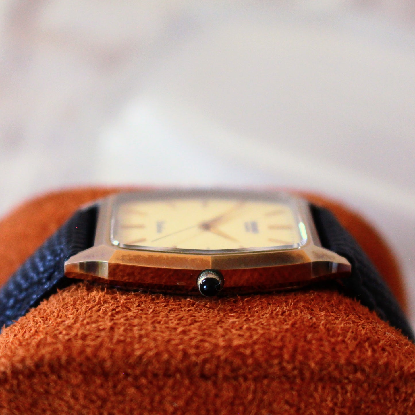 Vintage Seiko Dolce Gold Dial NSAG Hard Alloy Dress Watch - 6030-5480 - 1982