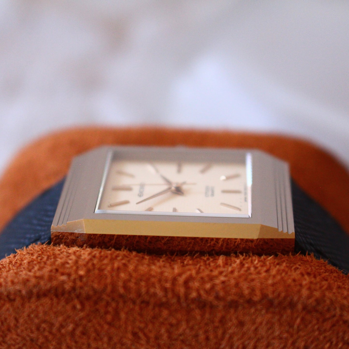 Vintage Citizen Exceed Ceramic Tank Dress Watch White Dial - 4-795725 - 1980s