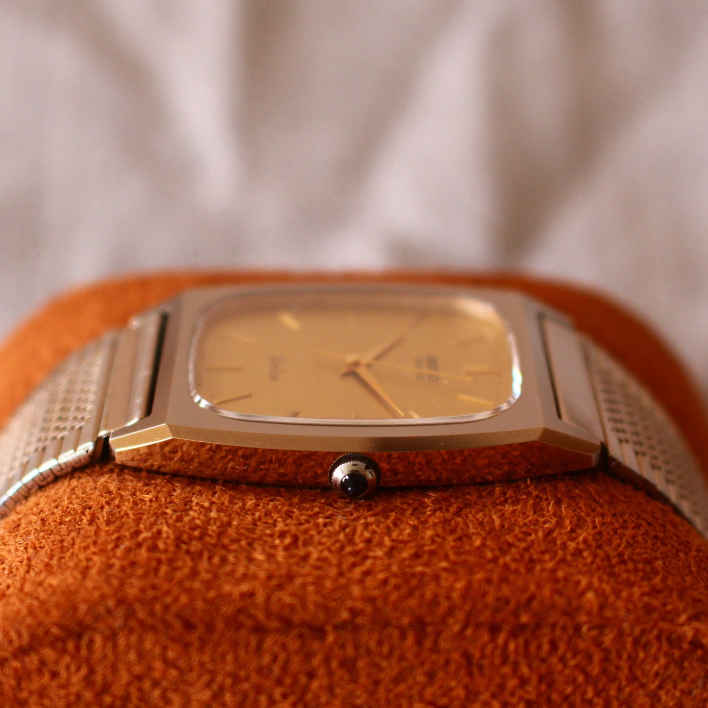 Vintage Seiko Dolce Tungsten Carbide Square Mens Watch - 7731-5100 - Made 1983