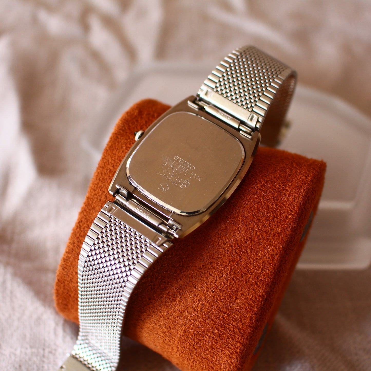 Vintage Seiko Dolce Tungsten Carbide Square Mens Watch - 7731-5100 - Made 1983