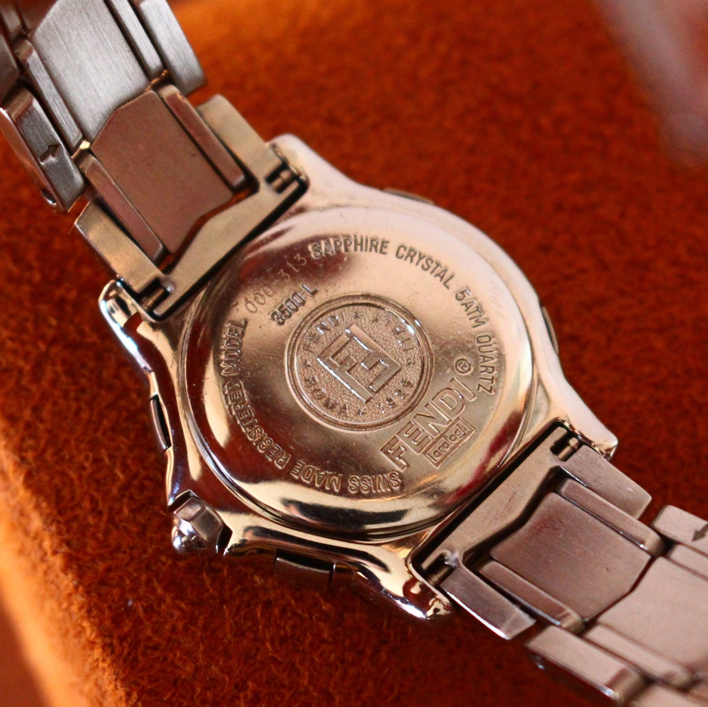 Vintage Fendi Women’s Swiss Blue Face Watch – Blue Textured Dial – 1990s