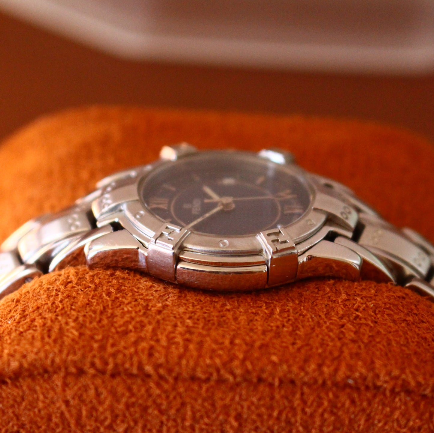 Vintage Fendi Women’s Swiss Blue Face Watch – Blue Textured Dial – 1990s