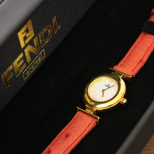 Vintage Fendi Mother of Pearl Ladies Womens Watch - In Box! - Swiss - 1990s
