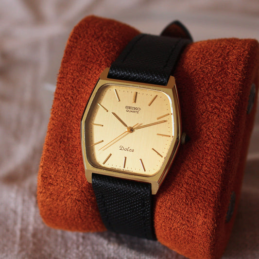 Vintage Seiko Dolce Ceramic Dress Mens Watch Hexagonal Case - 5931-5510 - 1981